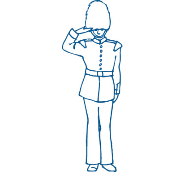 Sticker silhouette garde anglais - TenStickers