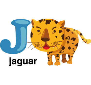 Kids Letter J Sticker - TenStickers