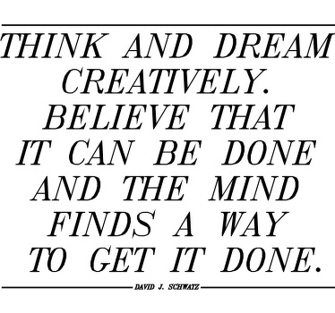 Dream Creatively Motivational Quote Wall Sticker - TenStickers