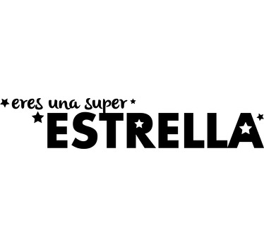 Vinilo espejo super estrella - TenVinilo