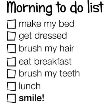 Mirror Morning To Do List Decal - TenStickers
