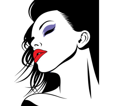 Vinilo decorativo chica cuello - TenVinilo