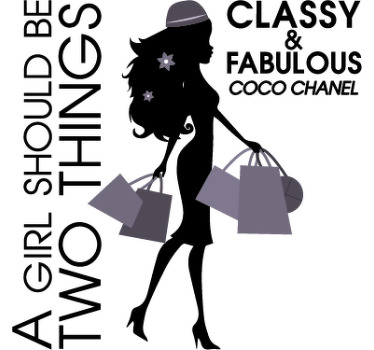 Coco Chanel Classy & Fabulous Wall Sticker - TenStickers