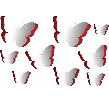 3D vlinders stickers - TenStickers