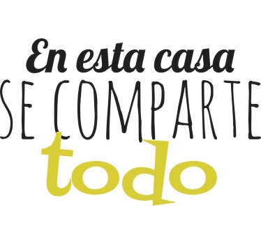 Vinilo decorativo compartir - TenVinilo