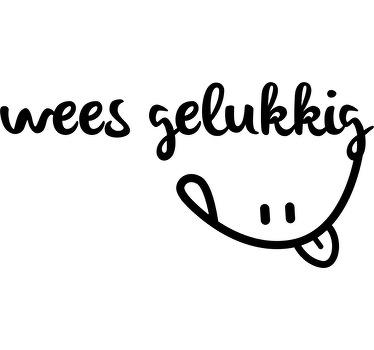Ben Gelukkig Muursticker - TenStickers