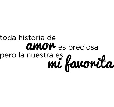 Vinilo decorativo toda historia amor - TenVinilo