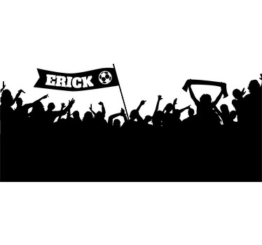 Personalised Football Fans Wall Decal - TenStickers