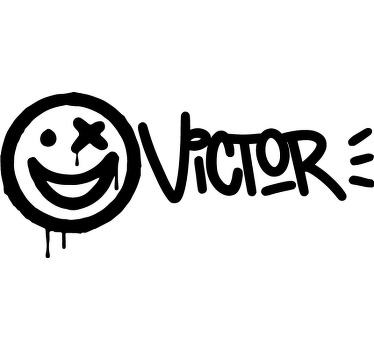 "Smiley" name urban sticker - TenStickers