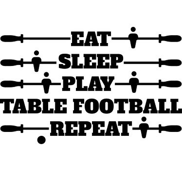 Speel voetbaltafel en herhaal Quote sticker - TenStickers