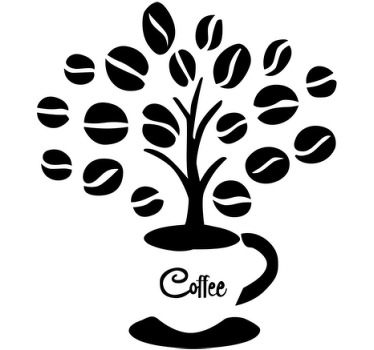 Coffee Tree Kitchen Wall Sticker - TenStickers