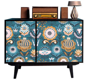 Traditional polish flower furniture sticker - TenStickers