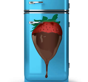 Sticker cuisine fraise et chocolat - TenStickers