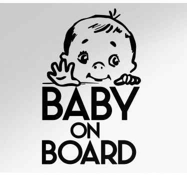 Baby on Board Aufkleber süßes Baby - TenStickers