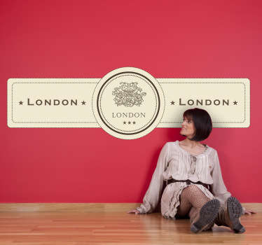 London Vintage Label Decal - TenStickers