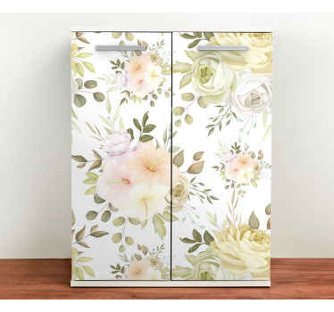 Naklejka na meble piękny kwiatowy wzór bez szwu - TenStickers