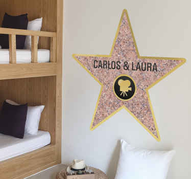 Personalised Hollywood Wall Sticker - TenStickers