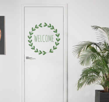 Sticker porte couronne cœurs personnalisée - TenStickers