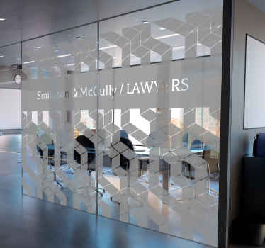 Customizable cubes geometric office sticker - TenStickers