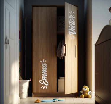 Carta adesiva per mobili nome personalizzato - TenStickers