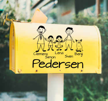 Whiteboard Folie familiencharakter-kunstwerk - TenStickers