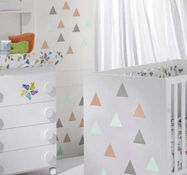 Colourful Triangles Decorative Stickers - TenStickers