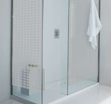 Square Texture ShowerScreen Sticker - TenStickers
