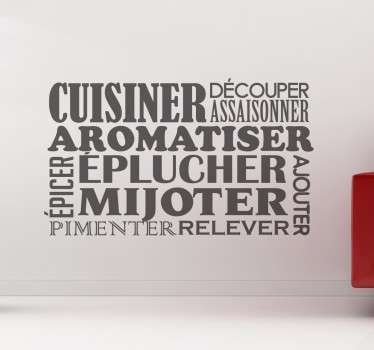 Sticker recette pêle-mêle cuisine - TenStickers