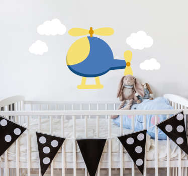 Vinilo infantil helicóptero - TenVinilo