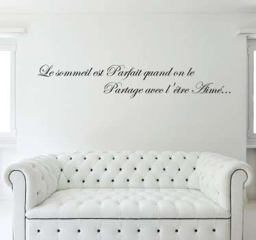 Sticker sommeil parfait être aimé - TenStickers