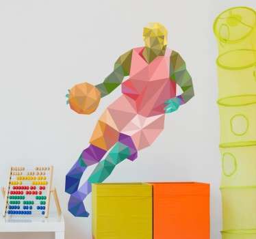 Sticker basket joueur origami - TenStickers