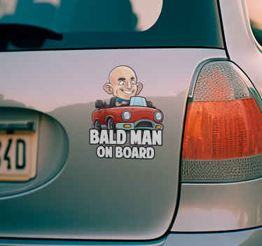 Bald On Board car decal - TenStickers