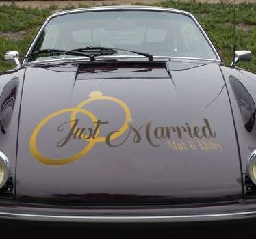 Adesivo decorativo Just Married - TenStickers