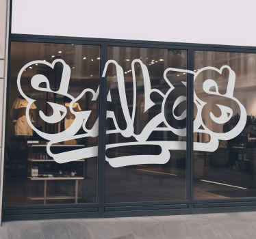Vetrofanie saldi stile graffiti - TenStickers