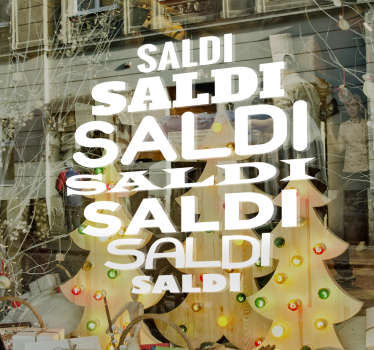 Spettacolare grafica vetrofania per saldi - TenStickers