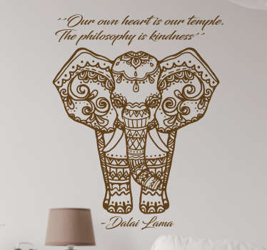 decoratie sticker olifant & filosofie - TenStickers