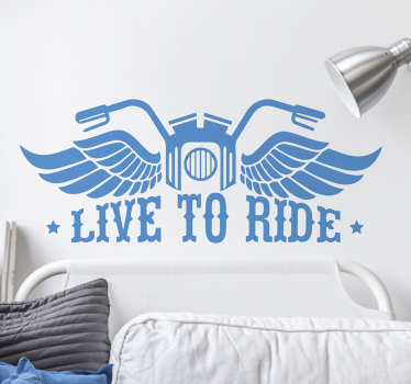 Sticker live to ride moto - TenStickers