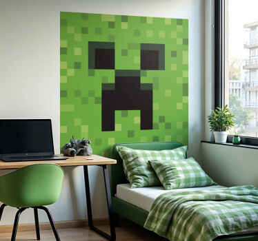 Adesivo videogioco faccia pixelata - TenStickers