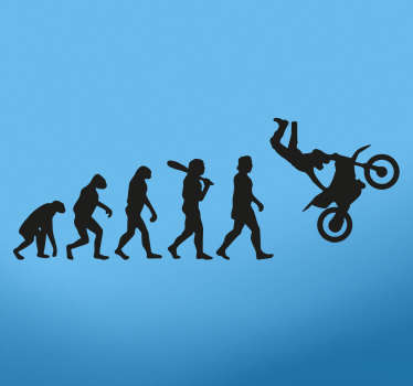 Motorbike Human Evolution motorbike sticker - TenStickers