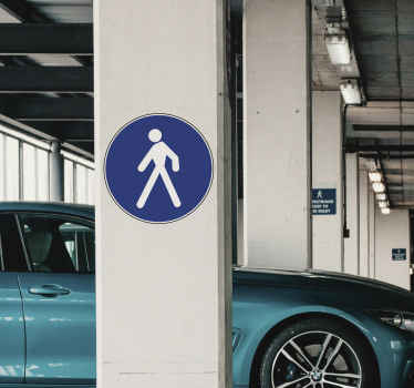Autocolante decorativo sinal peão - TenStickers