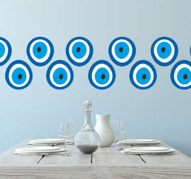 Cenefa adhesiva cocina iris azul - TenVinilo