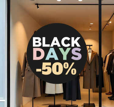 Fargerike tilpassede "black days" klistremerke dyr - Tenstickers