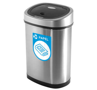 Pegatinas reciclaje papel - TenVinilo