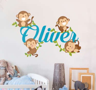 Autocolantes decorativos de animais diversos Crianças changuitos - TenStickers