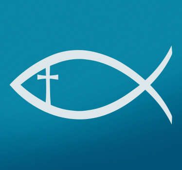 Vinilo decorativo pez Cristiano - TenVinilo