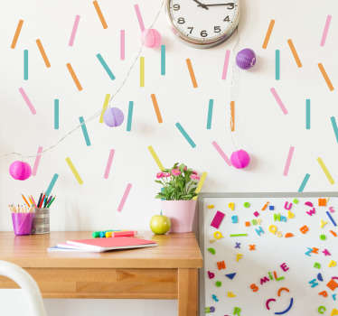 Multicoloured Confetti Wall Sticker - TenStickers