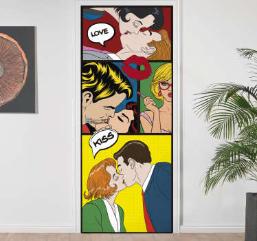 Vinilo para puerta de arte pop art - TenVinilo
