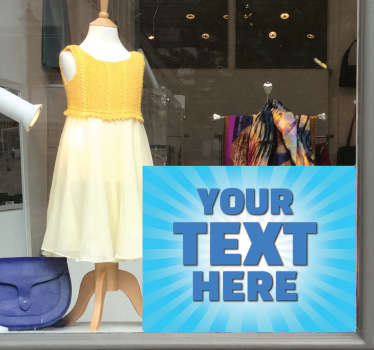 Sticker vierkant aanbieding blauw - TenStickers