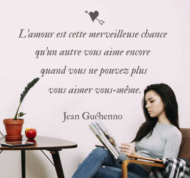 Sticker Littérature Belle Phrase Amour - TenStickers