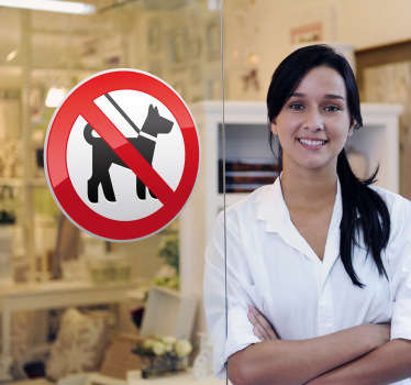 Hunden forbudt skilt klistremerke - Tenstickers